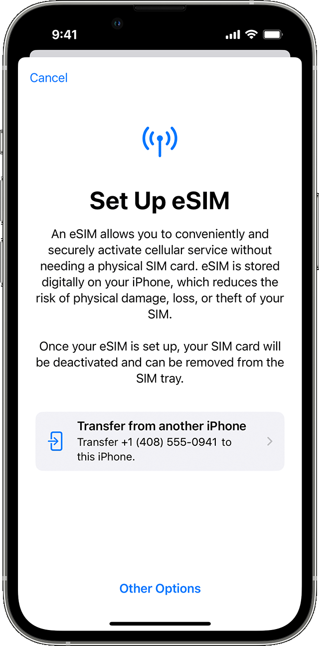 How to bypass setting up esim on iphone 14,iphone 14 pro and iphone 14 pro max set up page?