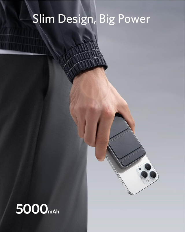 5000mAh Portable Power Bank Magsafe Charger Phone Holder For iPhone