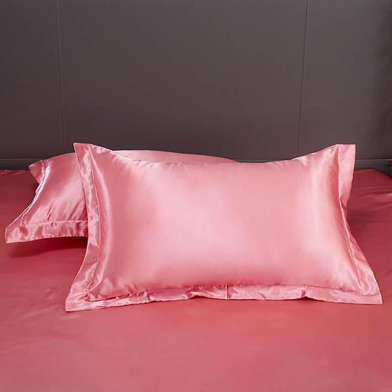 2Pcs Silk Satin Pillow Case