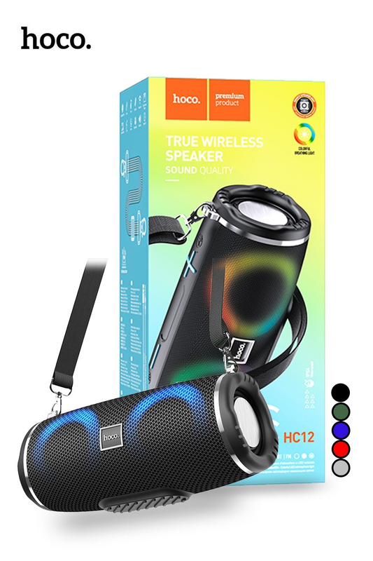 Black Bluetooth Wireless Portable Speaker with strap