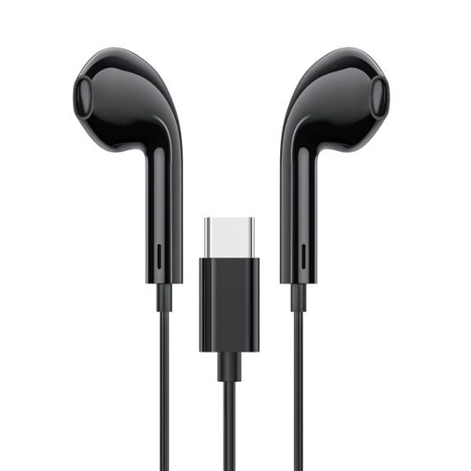 Handsfree USB Type C Headphones Earbuds-Black