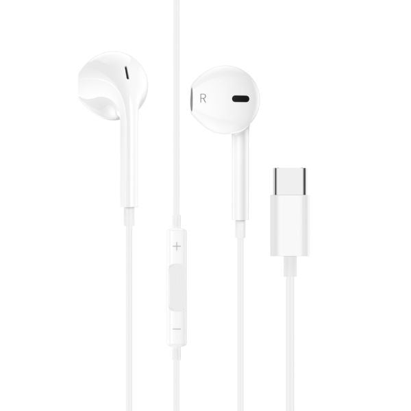 Handsfree USB Type C Headphones Earbuds-White