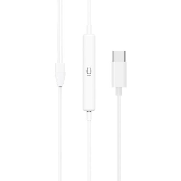 Handsfree USB Type C Headphones Earbuds-White