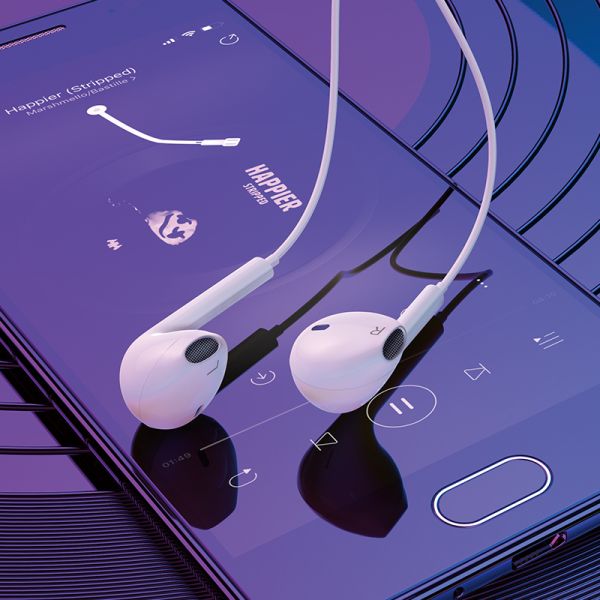 Handsfree USB Type C Headphones Earbuds-White