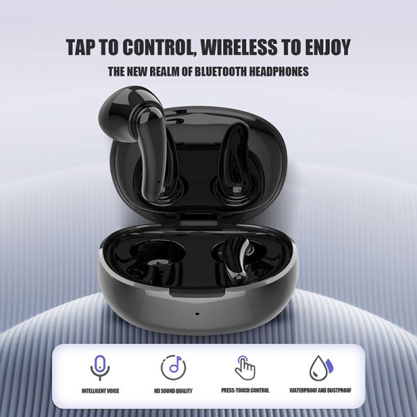 Universal True Wireless Headphones Earbuds-Black colour