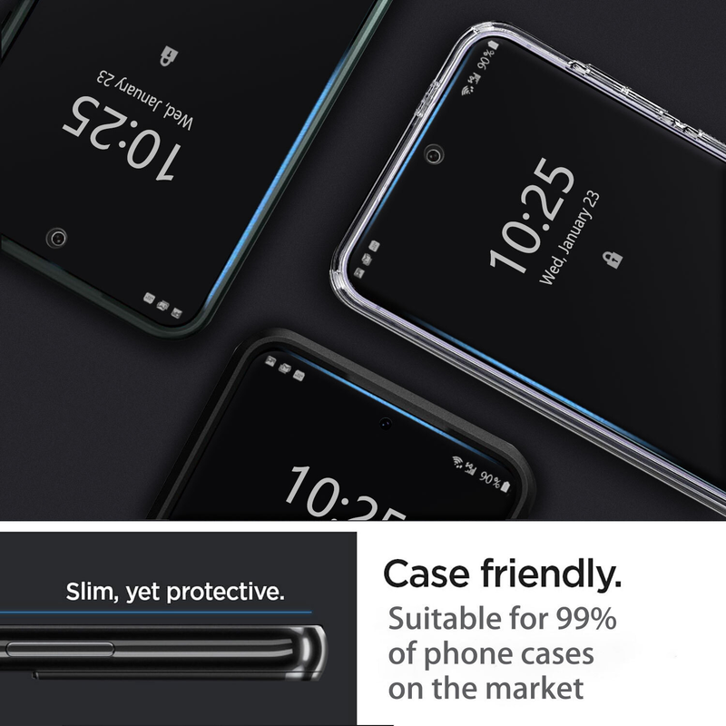 For Samsung Galaxy S21 FE 5G Full Cover Tempered Glass Screen Protector 2-Pack