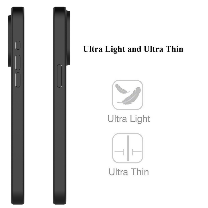 Black Slim Protective TPU Case For iPhone 14 Pro Max
