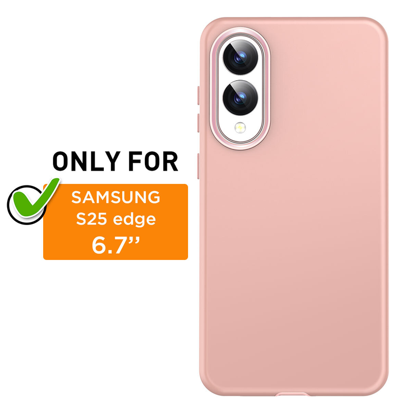 For Samsung Galaxy S25 Edge Shockproof Rose Gold