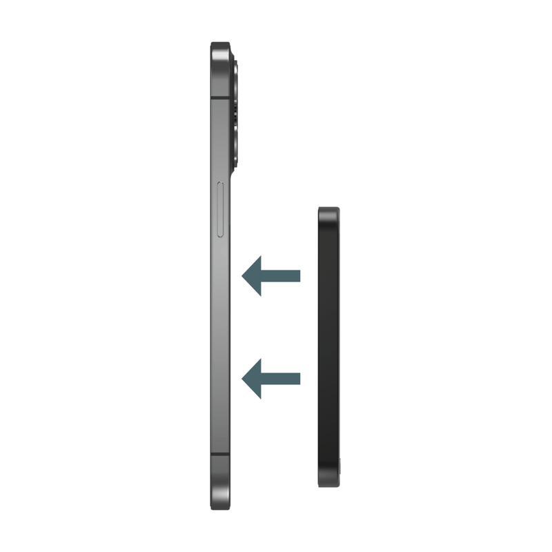 Ultra Slim Universal 5000mAh Magnetic Portable Metal Power Bank-Black Colour