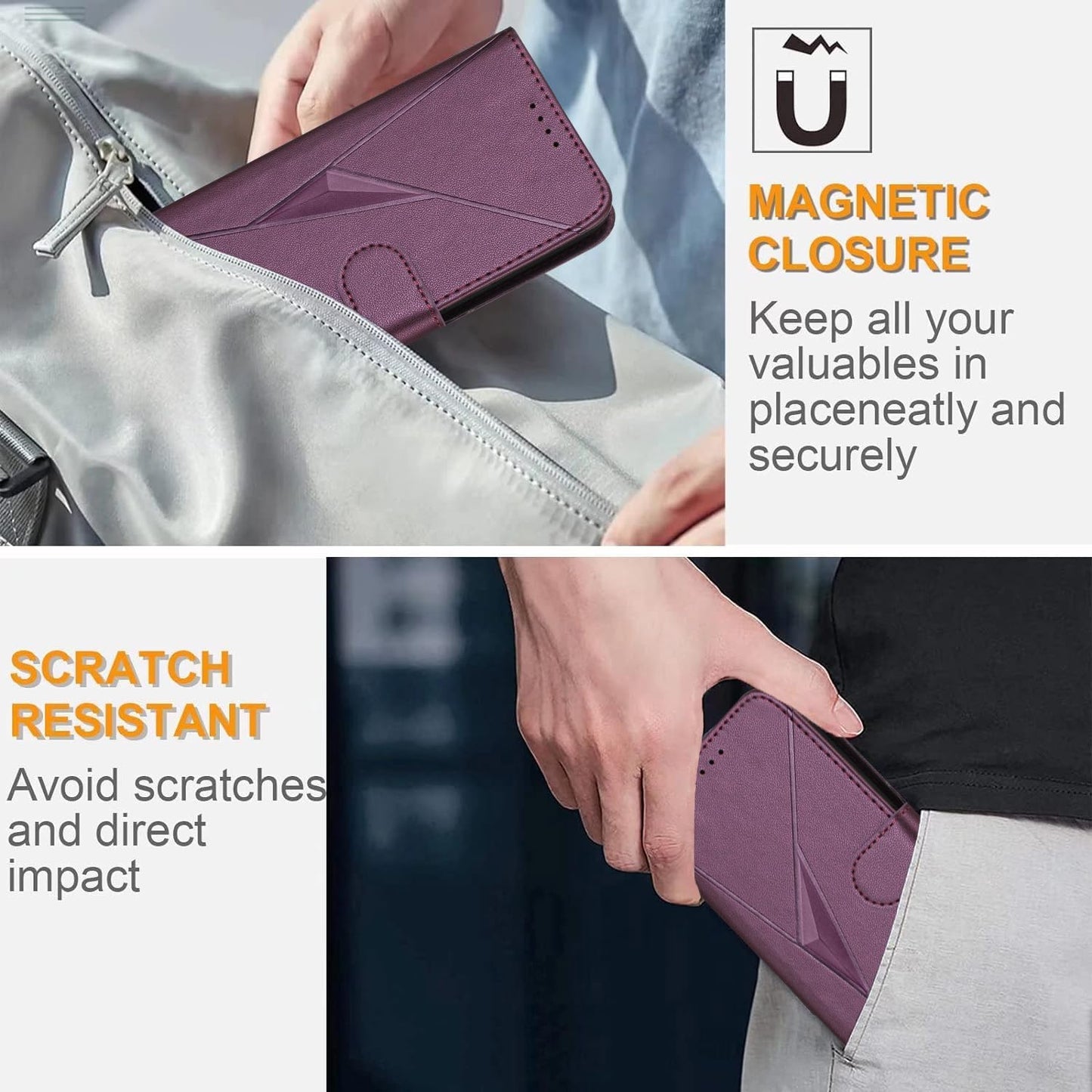 Purple Wallet Case for Samsung Galaxy A16 5G