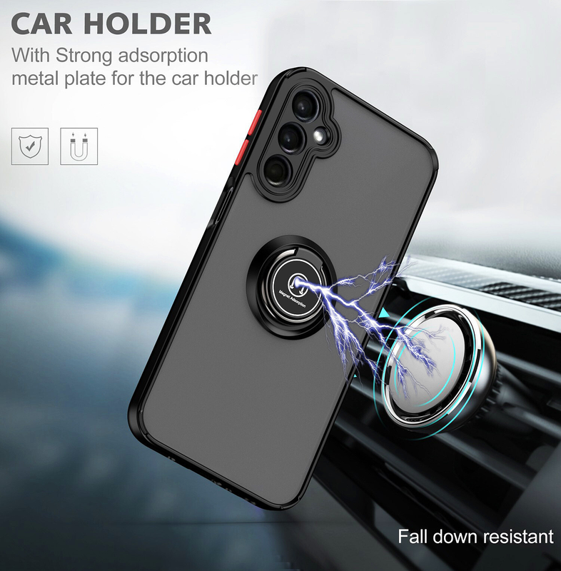 For Samsung A15 Case with Car Mount Magnetic Ring Shockproof Cove