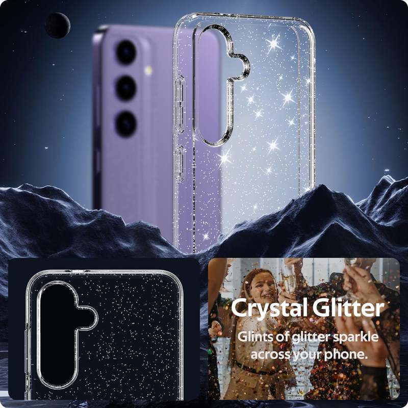 For Samsung Galaxy A35 Glitter Shockproof Hybrid Hard Case