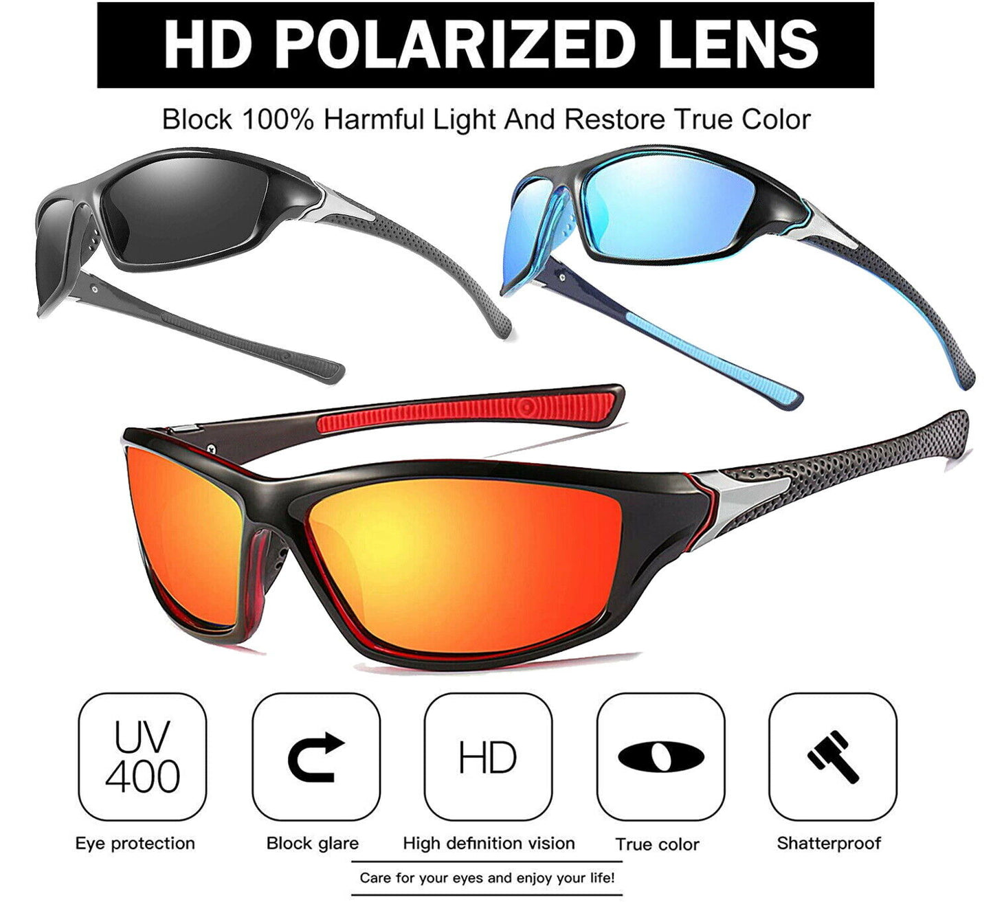 Sunglasses Polarized Glasses Sports Driving Fishing Eyewear Unisex