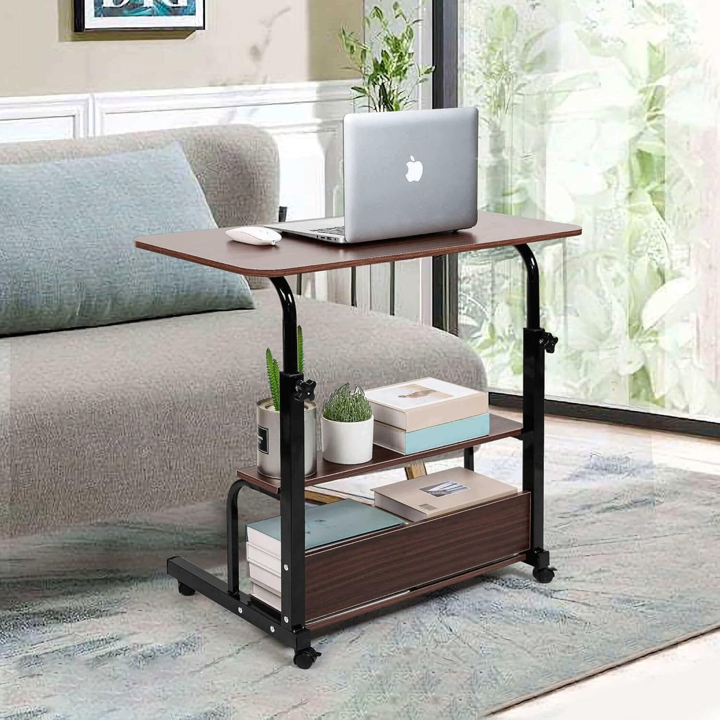 Universal Adjustable Height Mobile Computer Desk