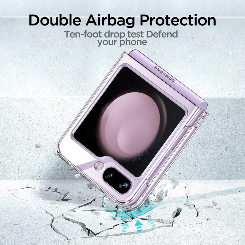 For Samsung Galaxy Z Flip5 Clear Phone Case Slim Transparent
