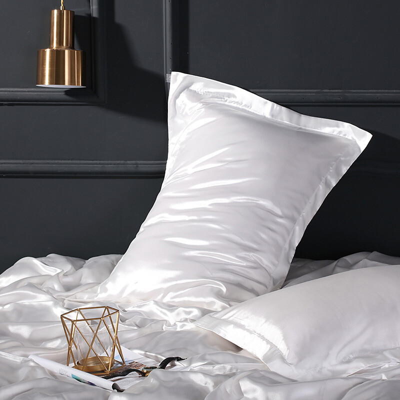 2Pcs Silk Satin Pillow Case