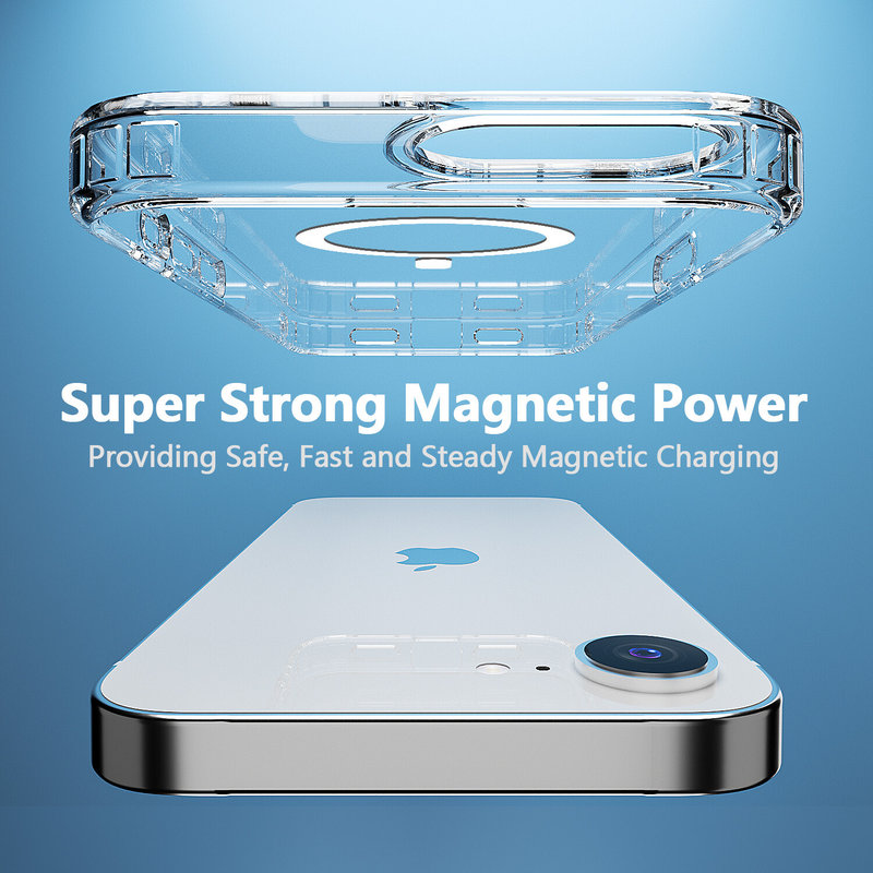 For iPhone 16e MagSafe Case Clear Shockproof Protective Cover