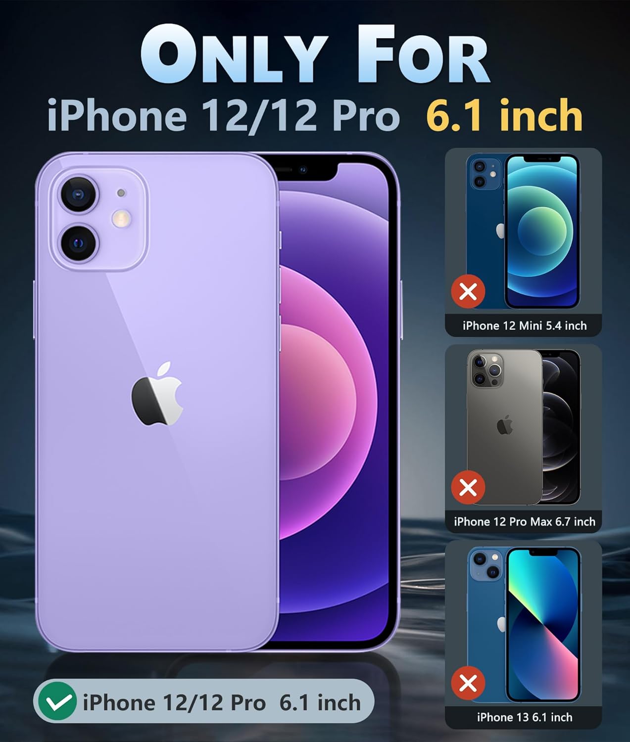 For iPhone 12 Clear Case Magnetic  Protection Phone Cover