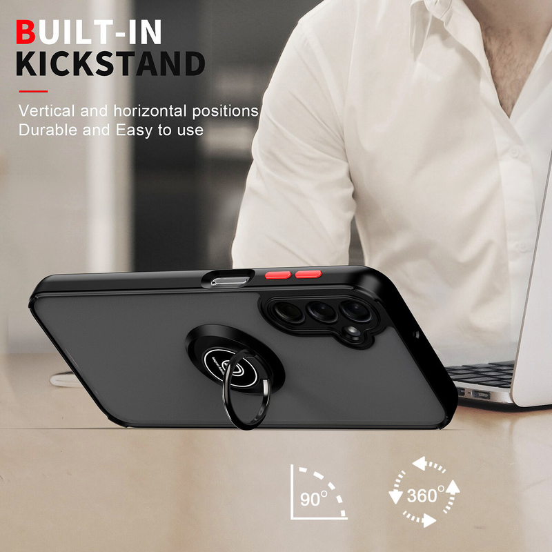 For Samsung A15 Case with Car Mount Magnetic Ring Shockproof Cove