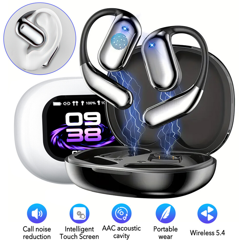 Wireless Bluetooth 5.4 Headphone Active Earphones-Black