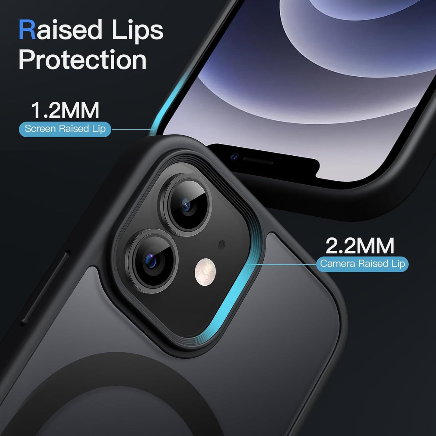 Magnetic Case for iPhone 12 Compatible with MagSafe, Translucent Matte Back