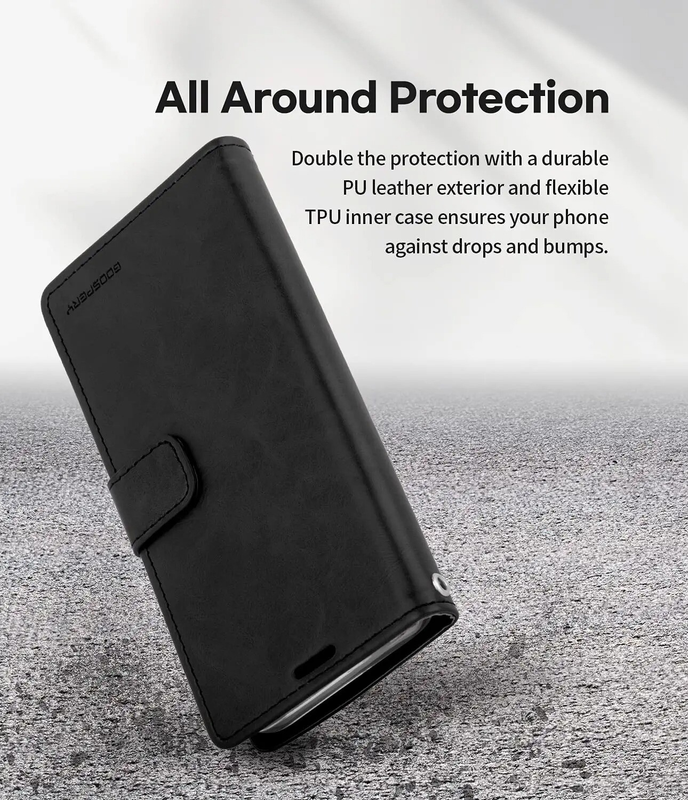 Flip Wallet Case for iPhone 14 Pro Max-Black
