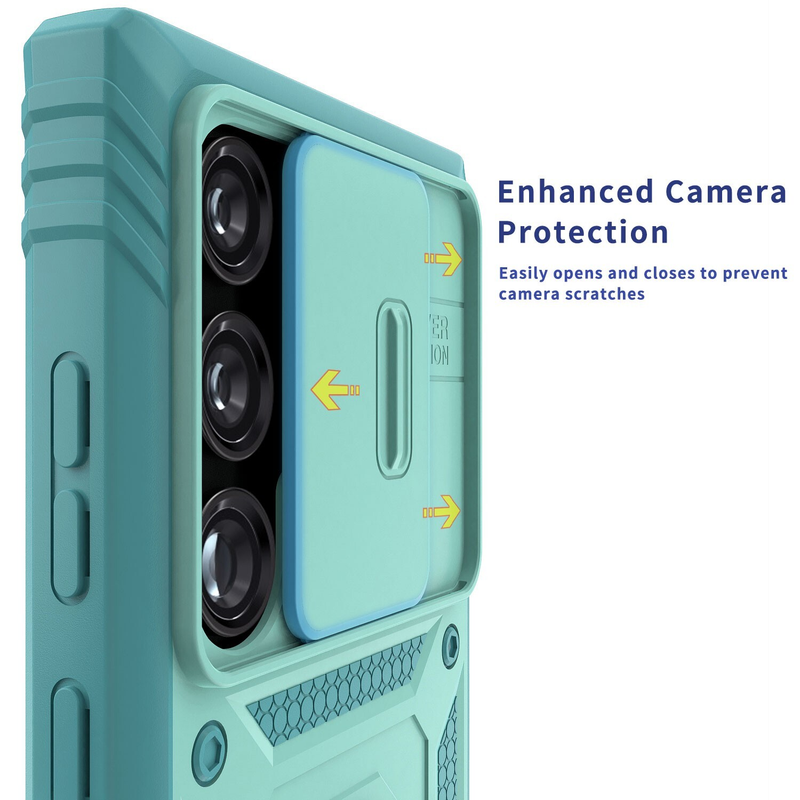 For Samsung Galaxy S21 Ultra Shockproof Cover-Teal/Green