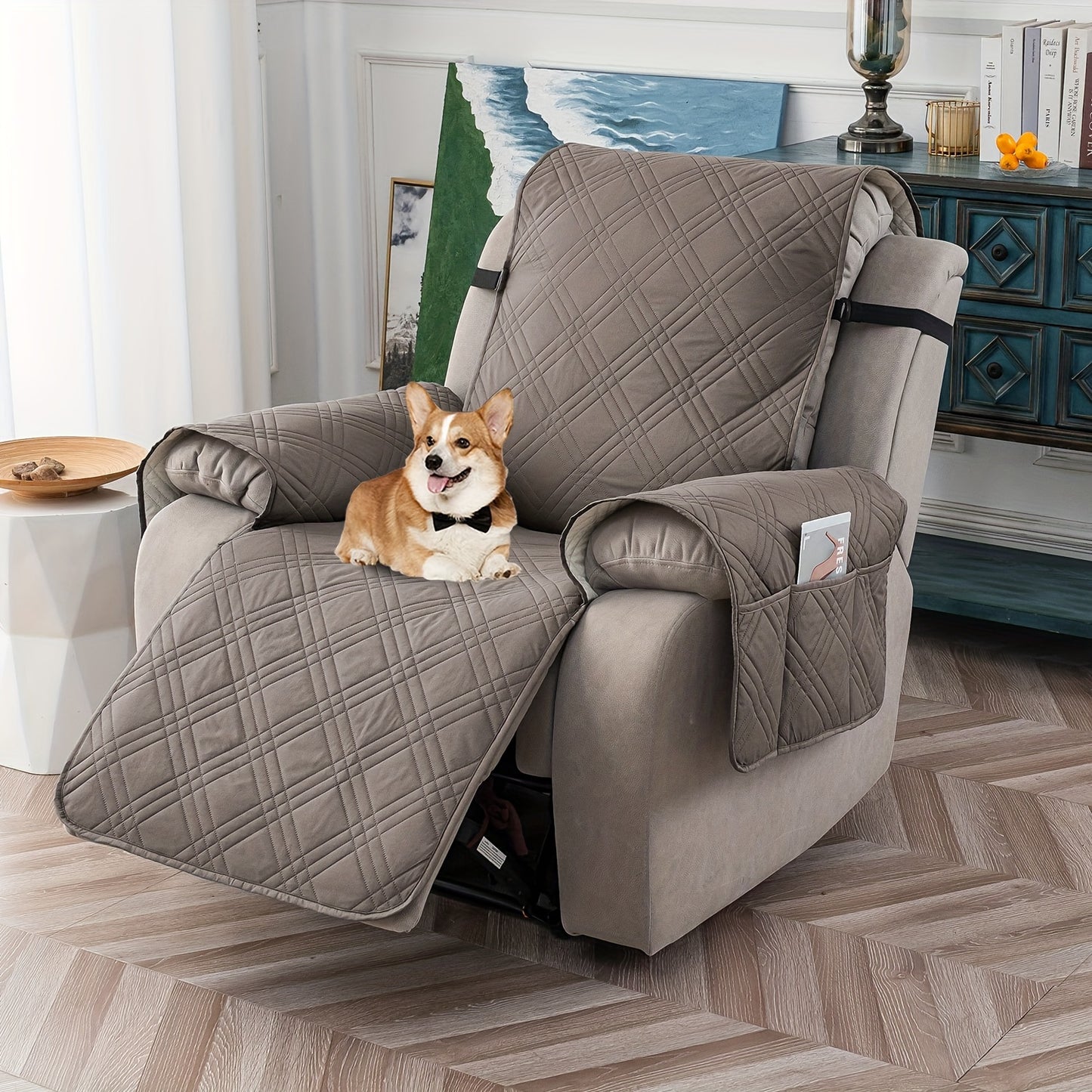 1pc Recliner Chair Cover Pad for 1 Seater Sofa Slipcover
