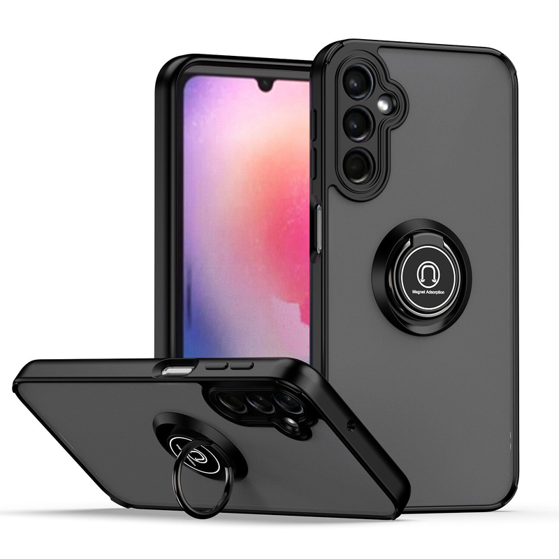 For Samsung A15 Case with Car Mount Magnetic Ring Shockproof Cove