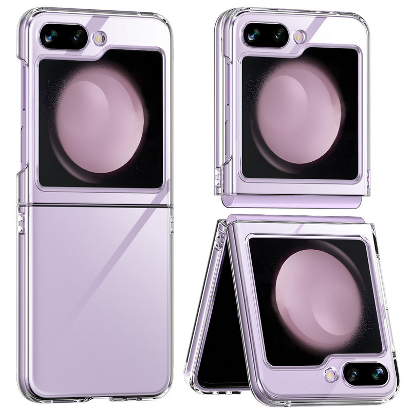 For Samsung Galaxy Z Flip5 Clear Phone Case Slim Transparent