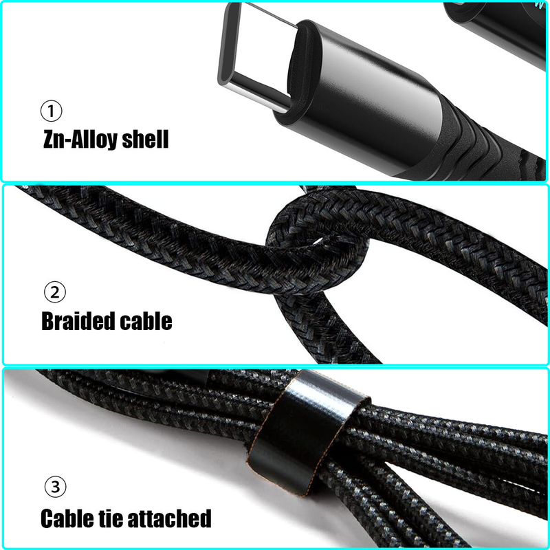 2 x Type C to USB-C Cable Fast Charging Cable with LED Display For iPhone 16 15 and Samsung