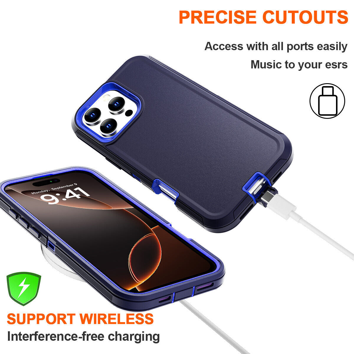 For Iphone 16 14 13 12 11 15 Pro Max 16E Case Rugged Shockproof Heavy Duty Cover