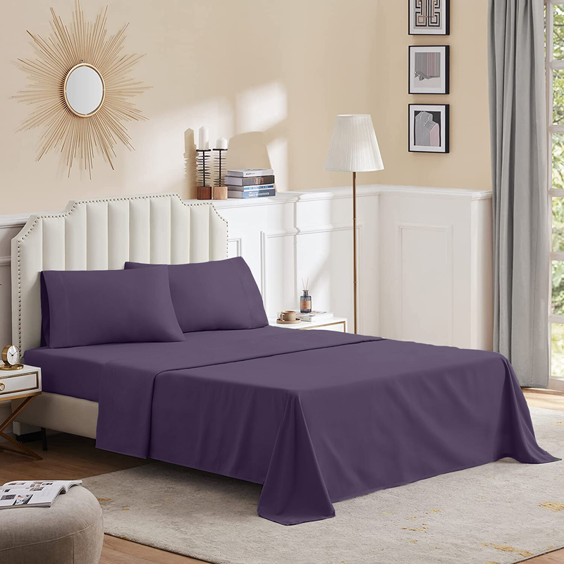 Sheet Set Bed Flat Fitted Single/Double/Queen/King