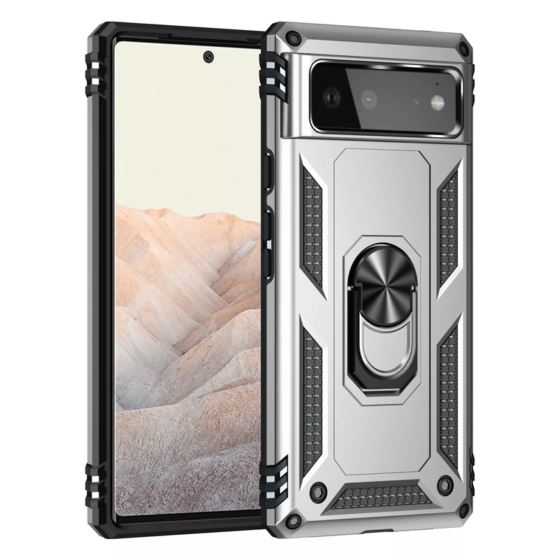 For Google Pixel 7 Pro Heavy Duty Shockproof Case-Silver