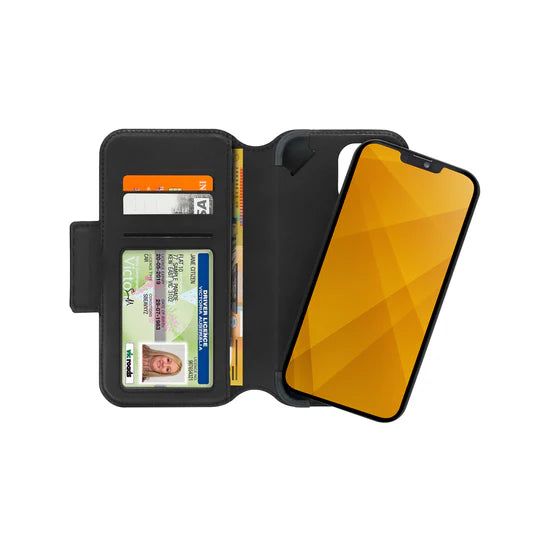 Durabale Card Wallet Case for iPhone 13 Pro -Black