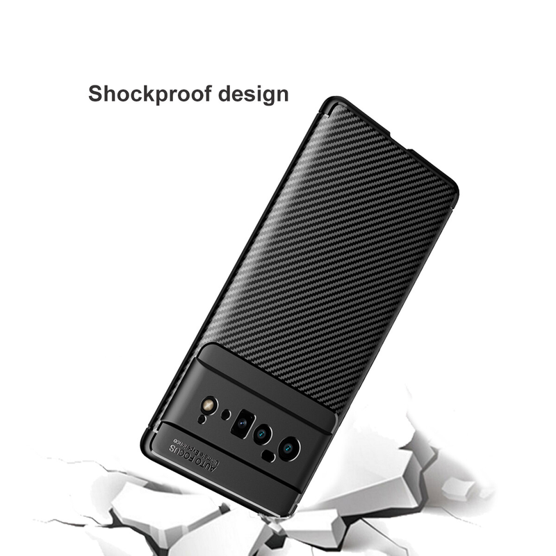 For Google Pixel 8 Pro Case Slim Carbon Fiber Shockproof Heavy Duty Cover