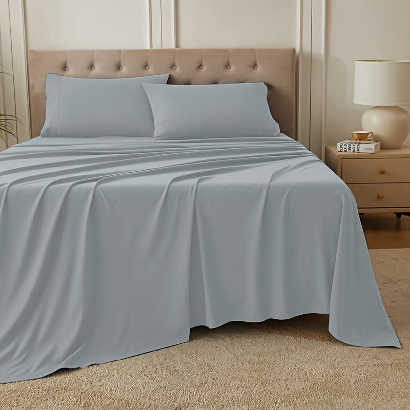 Soft Bed Sheet Set | Queen King Single Double - Flat Sheet, Fitted Sheet, Pillowcase