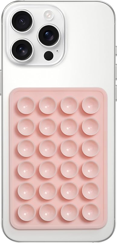 Universal Silicone Suction Phone Case Adhesive Octo Cup Buddy Mount - Hands-Free Phone Accessory for iPhone and Android - Sticky Grip for Selfies, Videos