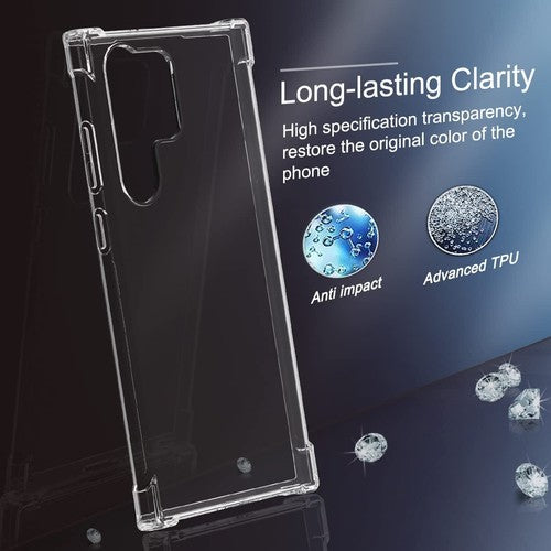 For Samsung Galaxy S25 Ultra Edge S24 S23 S21 Flexible Clear Shockproof TPU case