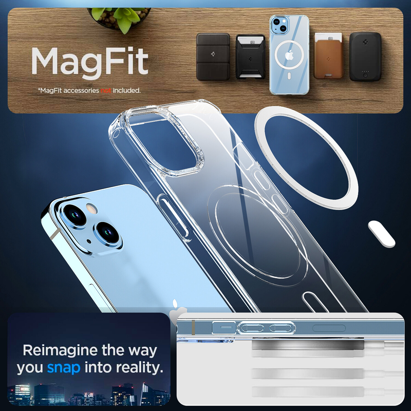 For iPhone 15 Clear Case MagSafe Shockproof Magnetic Cover