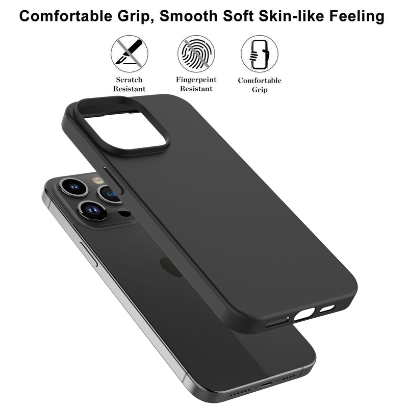 Black Slim Protective TPU Case For iPhone 14 Pro Max