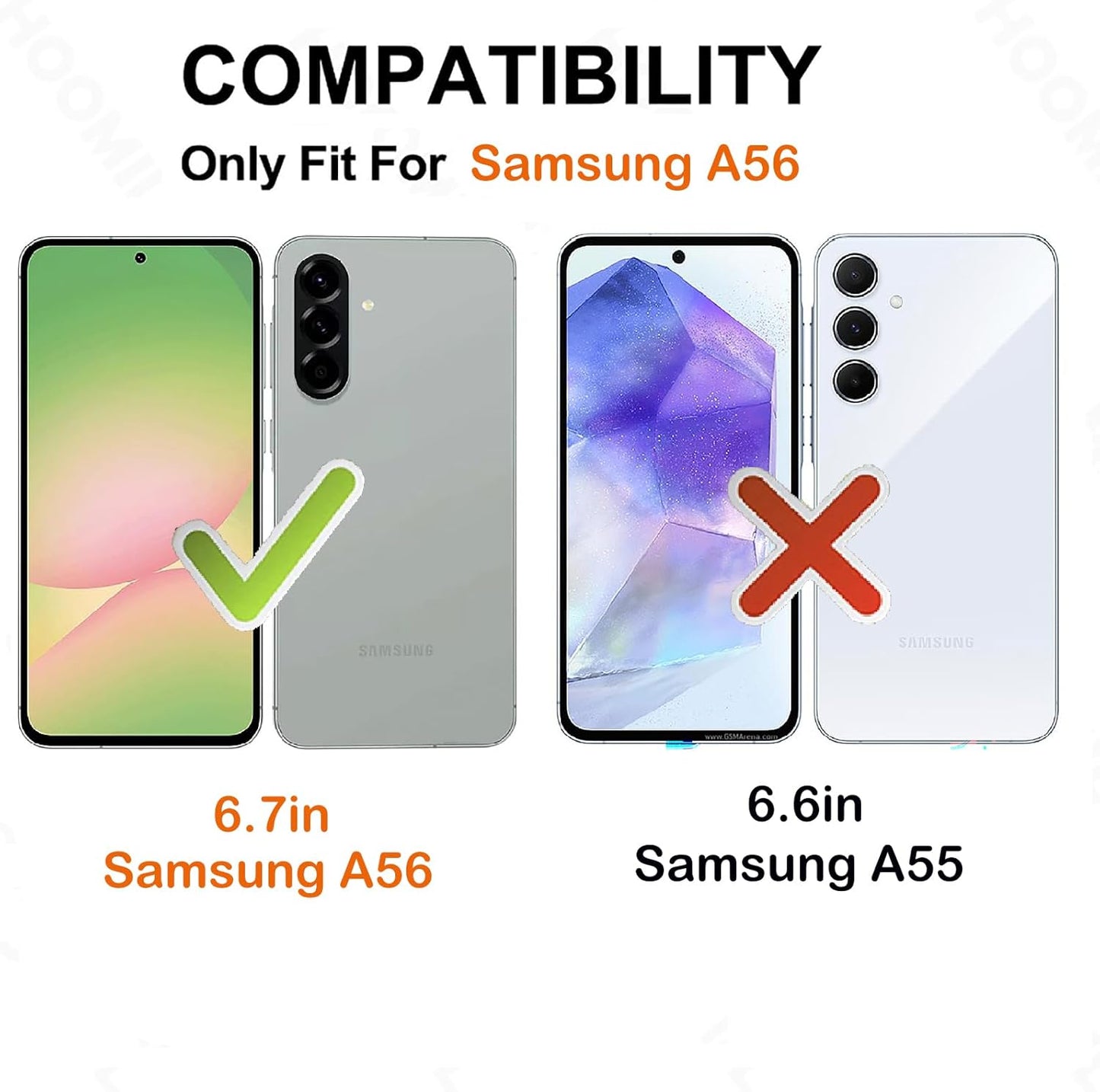 Transparent Case for Samsung Galaxy A56 5G Case with Four Corners Extra Protection
