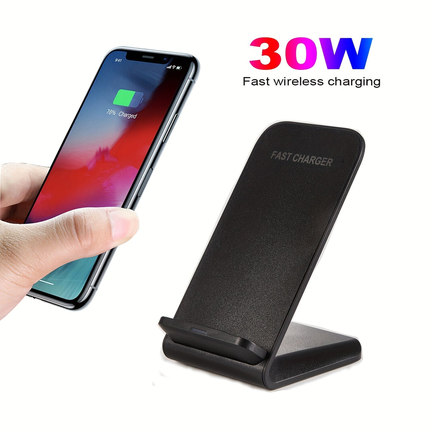 Universal Wireless Charger Stand Dock for Apple iPhone Samsung Android Phone