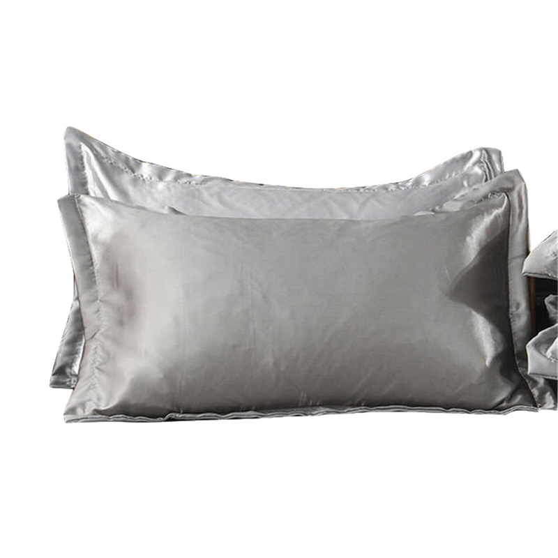 2Pcs Silk Satin Pillow Case