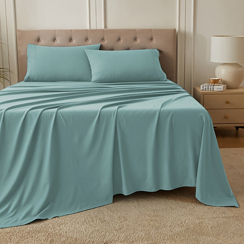 Soft Bed Sheet Set | Queen King Single Double - Flat Sheet, Fitted Sheet, Pillowcase