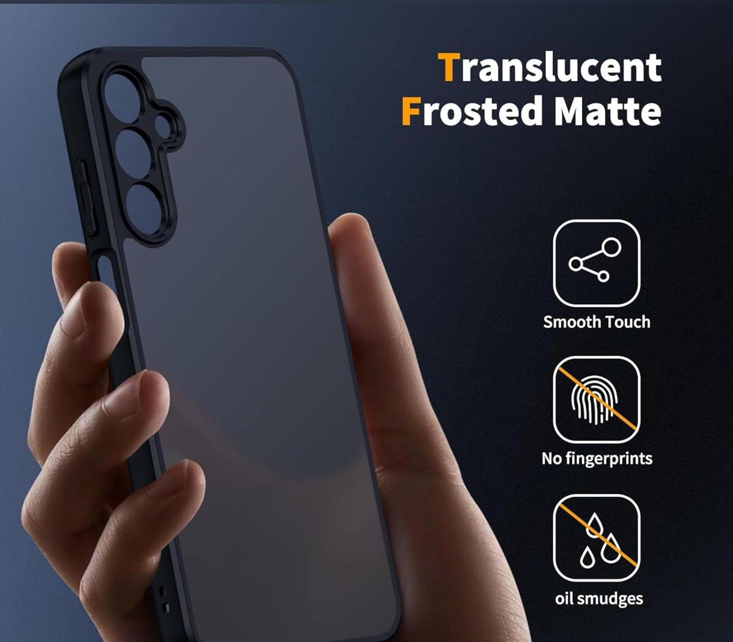 Matte Shockproof Case with 2-Pack Screen Protectors For Samsung Galaxy A16