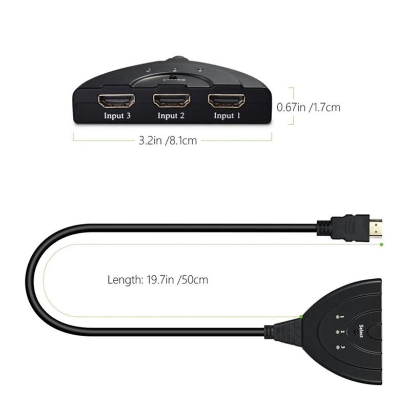 HDMI Splitter with 3 Ports