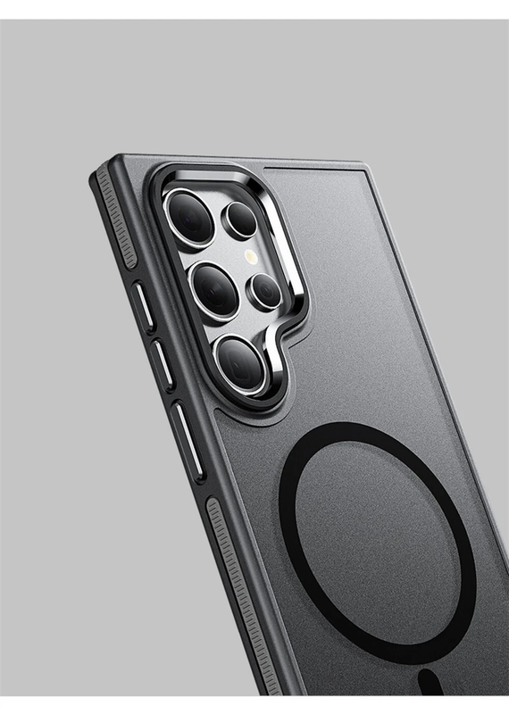 For Samsung Galaxy S24 Plus Matte Magsafe Strong Magnetic Shockproof Phone Case-Black