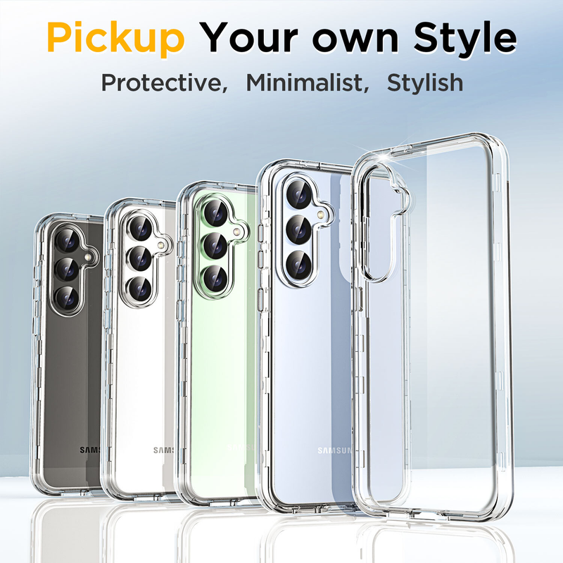 For Samsung Galaxy S24 FE Case Clear Shockproof Heavy Duty Phone Cover