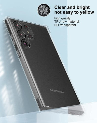 For Samsung Galaxy S25 Ultra Edge S24 S23 S21 Flexible Clear Shockproof TPU case